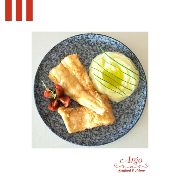 Βακαλάος παστός τηγανητός  μαζί με σκορδαλιά φρέσκιας πατάτας